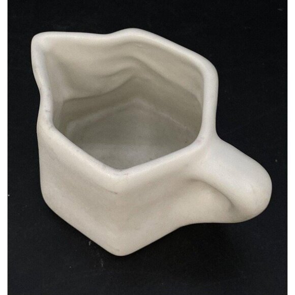 Van Briggle White Miniature Mini Hexagon Creamer Pitcher 46